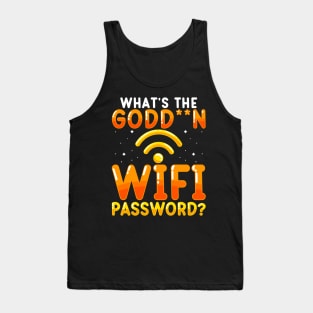 What's The Godd N Wifi Password? Funny Password Wifi Tee Tank Top